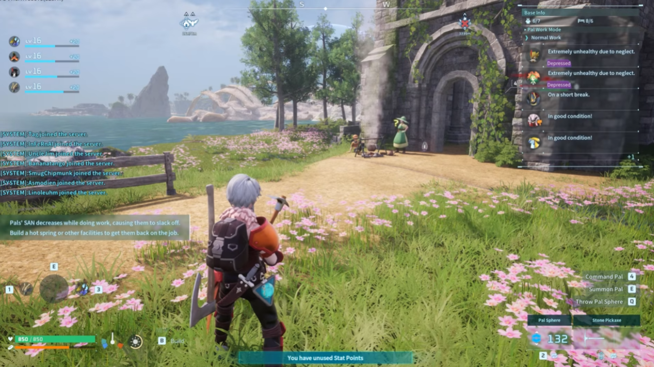 Exploring Palworld 1.0 while hunting powerful pals
