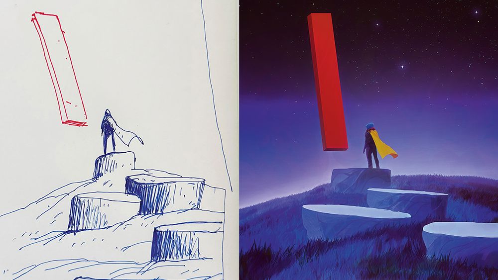 How to turn a sketch into a stunning surreal dreamscape in Photoshop