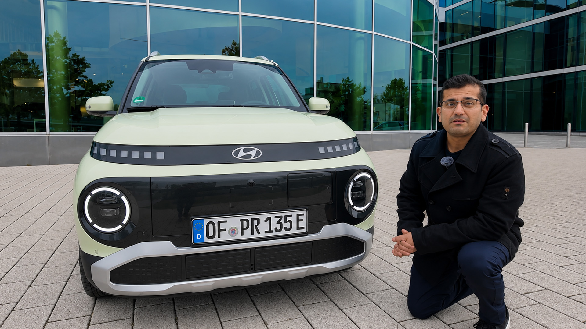 Hyundai Inster showcases a front fascia with unique lighting design