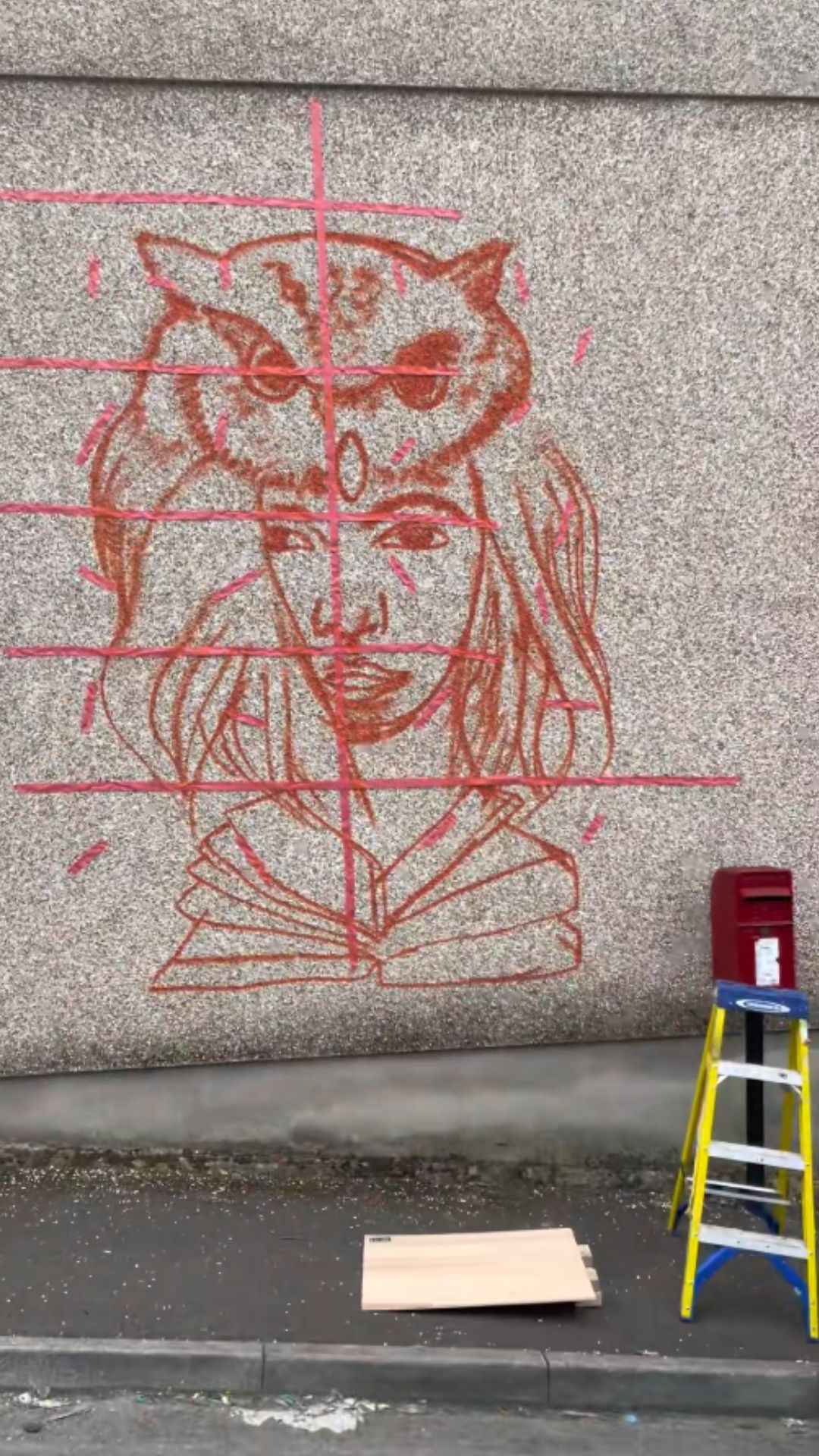 Street art portrait reveals a creative first day project