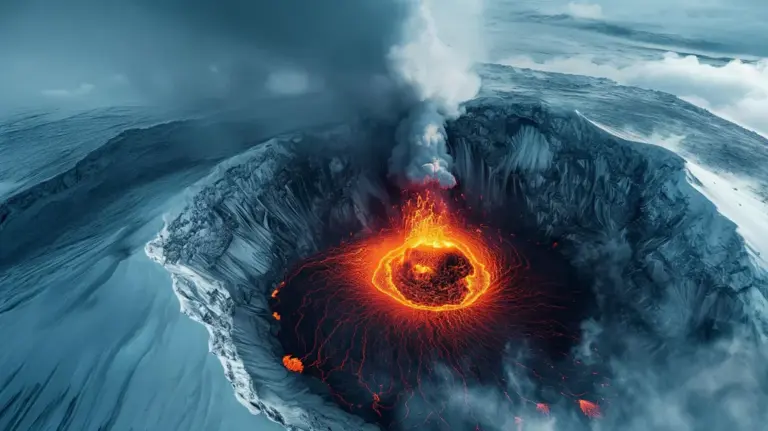 Alertan por un posible volcán activo bajo el hielo de la Antártida