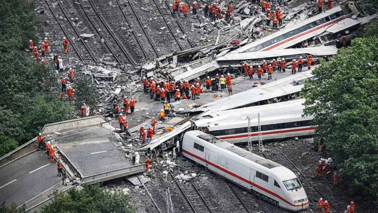 The train was still moving at 124 mph - after metal burst through the floor