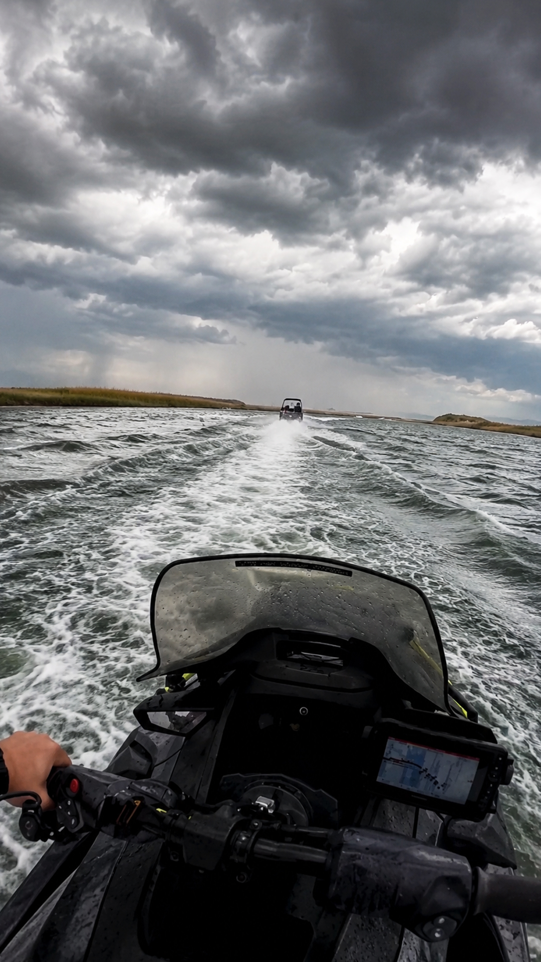 Jet ski ride turns into a storm escape