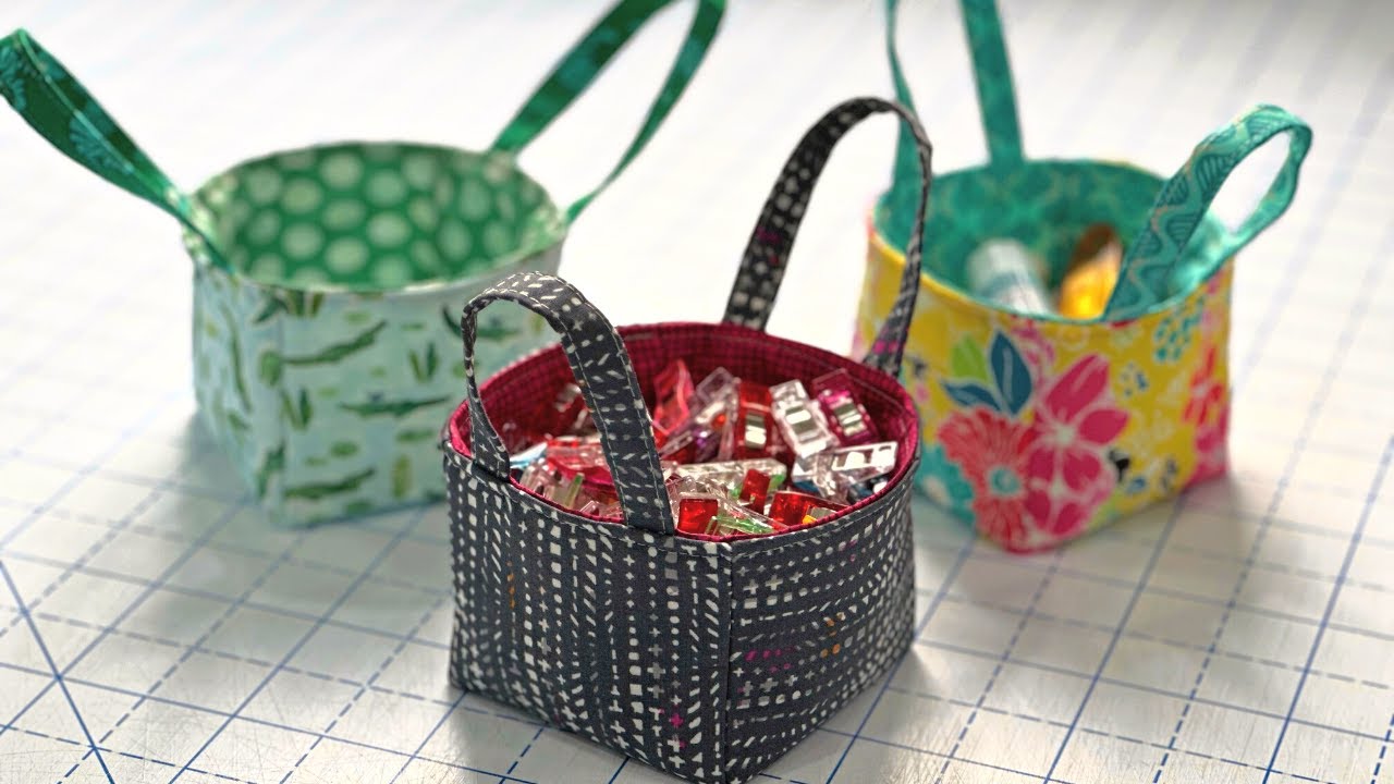 Easy mini fabric box basket tutorial for beginners