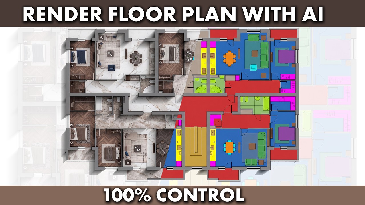 AI workflow for easier floor plan rendering