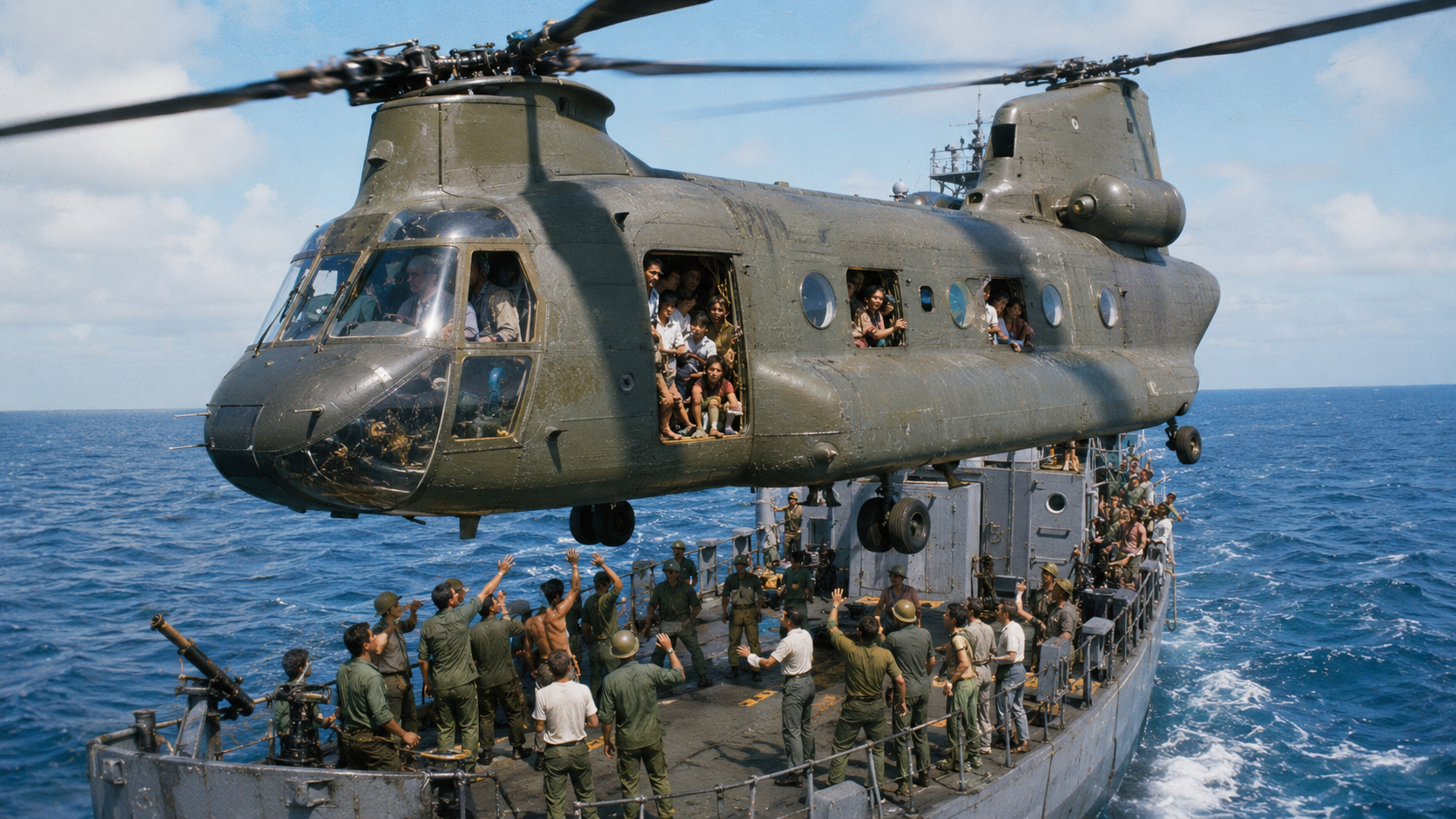 The giant helicopter that tried to land on a ship too small for it