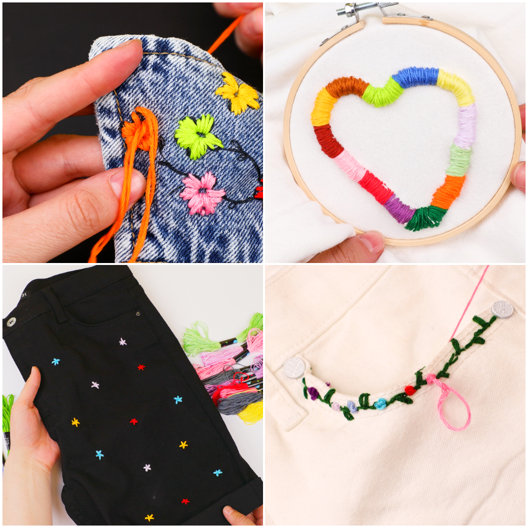 Clothes embroidery ideas to try! 😍