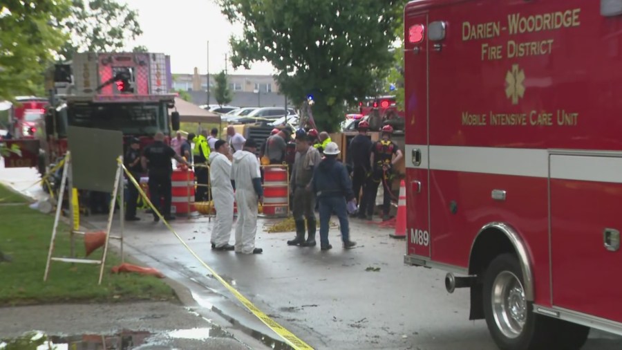 One contractor rescued after being trapped in Downers Grove storm sewer; search for second now a recovery effort