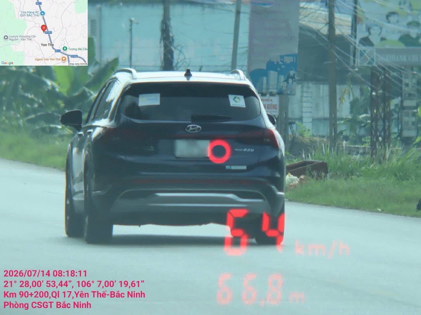 515 xe bị phạt nguội cùng một lỗi, trong một tuần tại Bắc Ninh