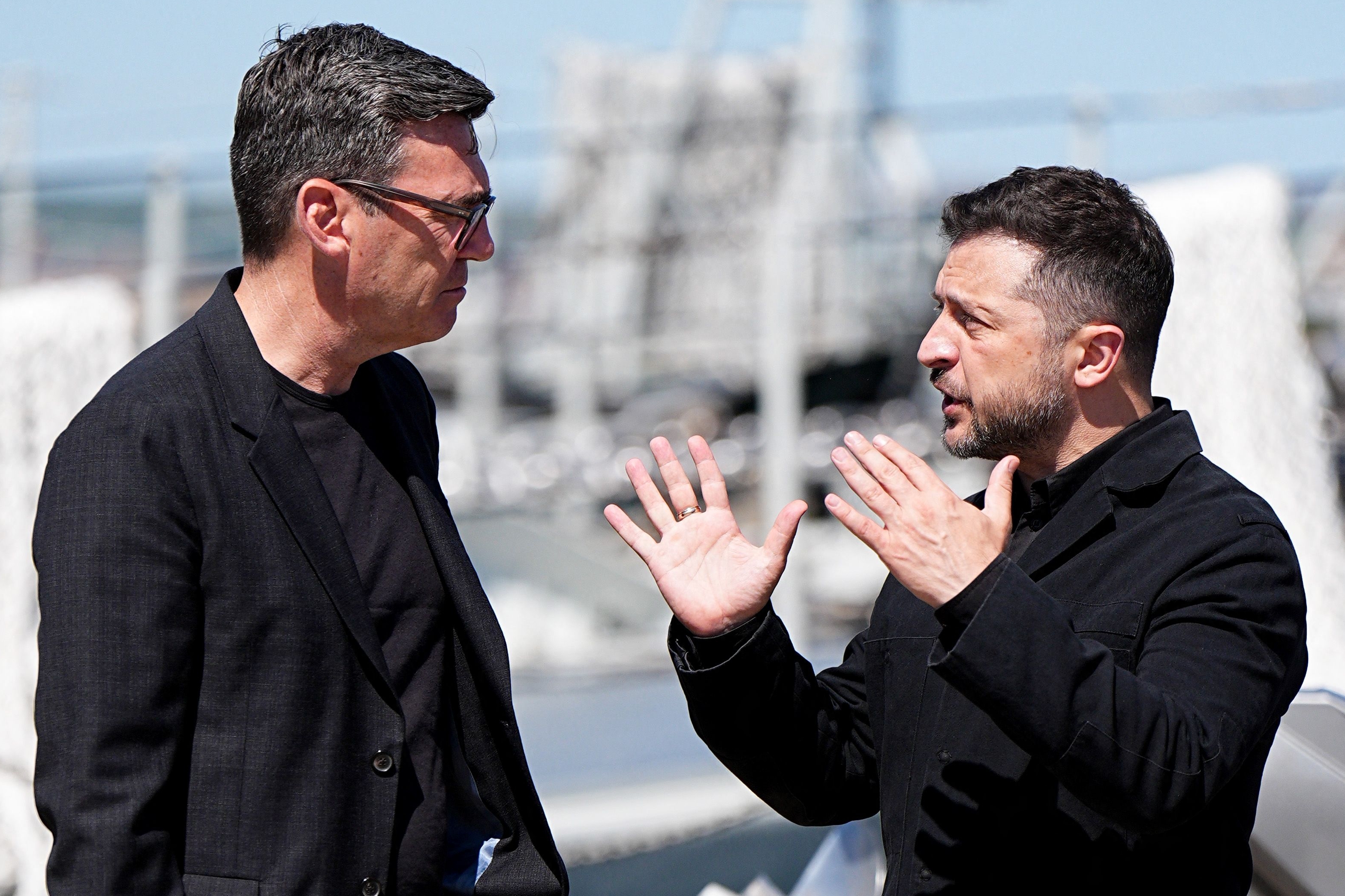 Zelensky is first foreign leader to visit Burnham, UK.'s new prime minister
