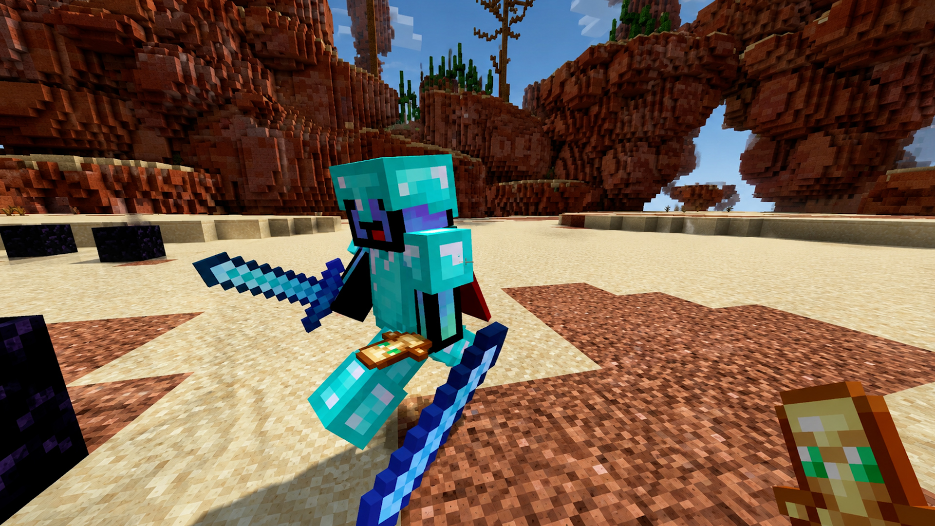 Testing classic Minecraft crystal PvP gameplay