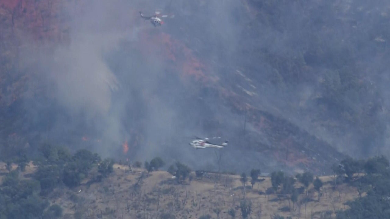 Watch: Mines Fire burns in eastern Santa Clara County
