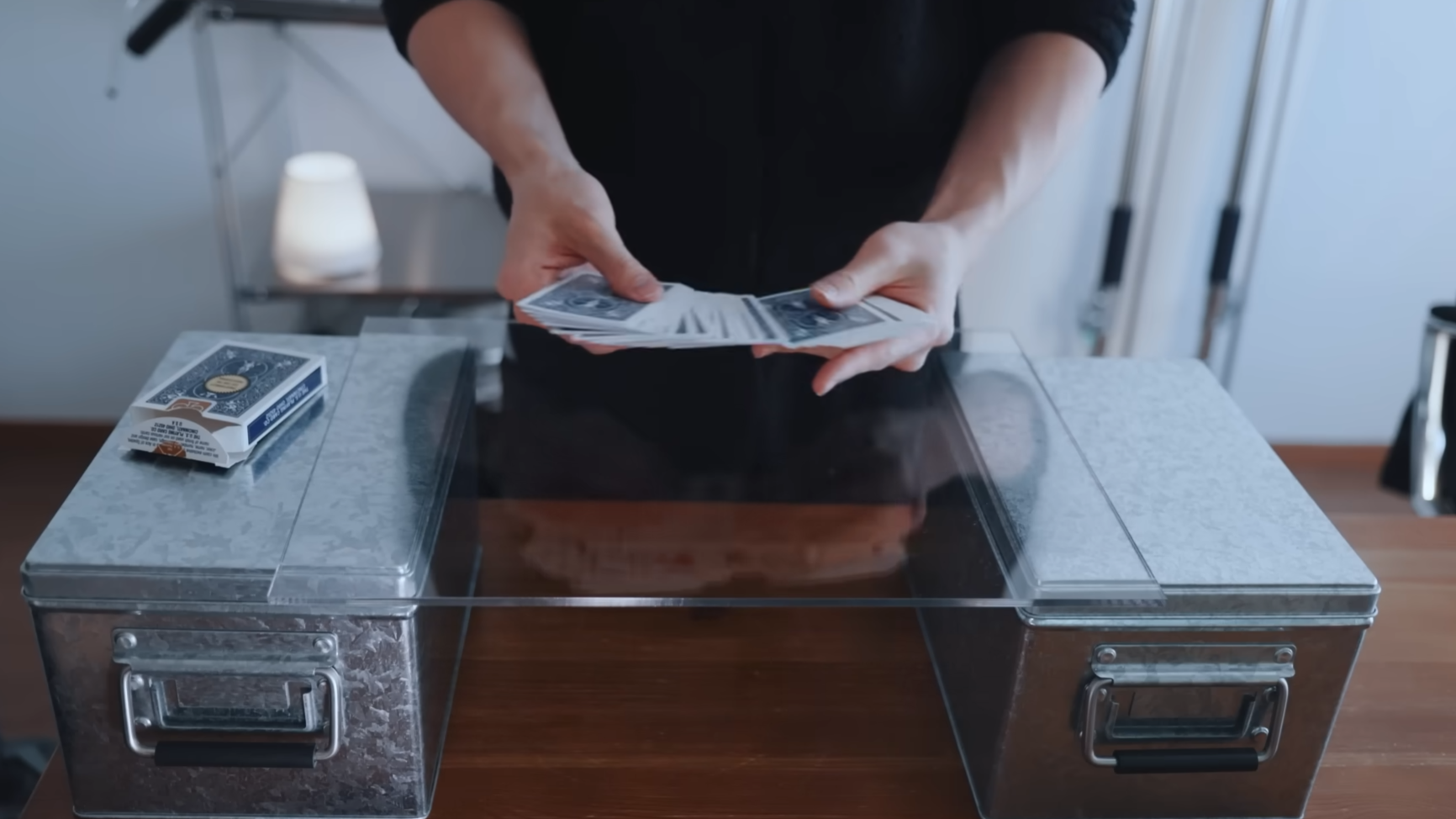 This card hit the glass then passed straight through it