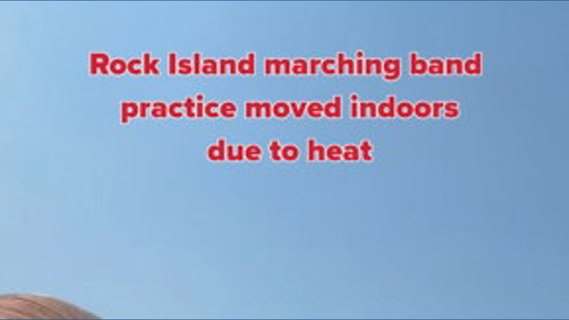 Rock Island High School marching band practice moved indoors