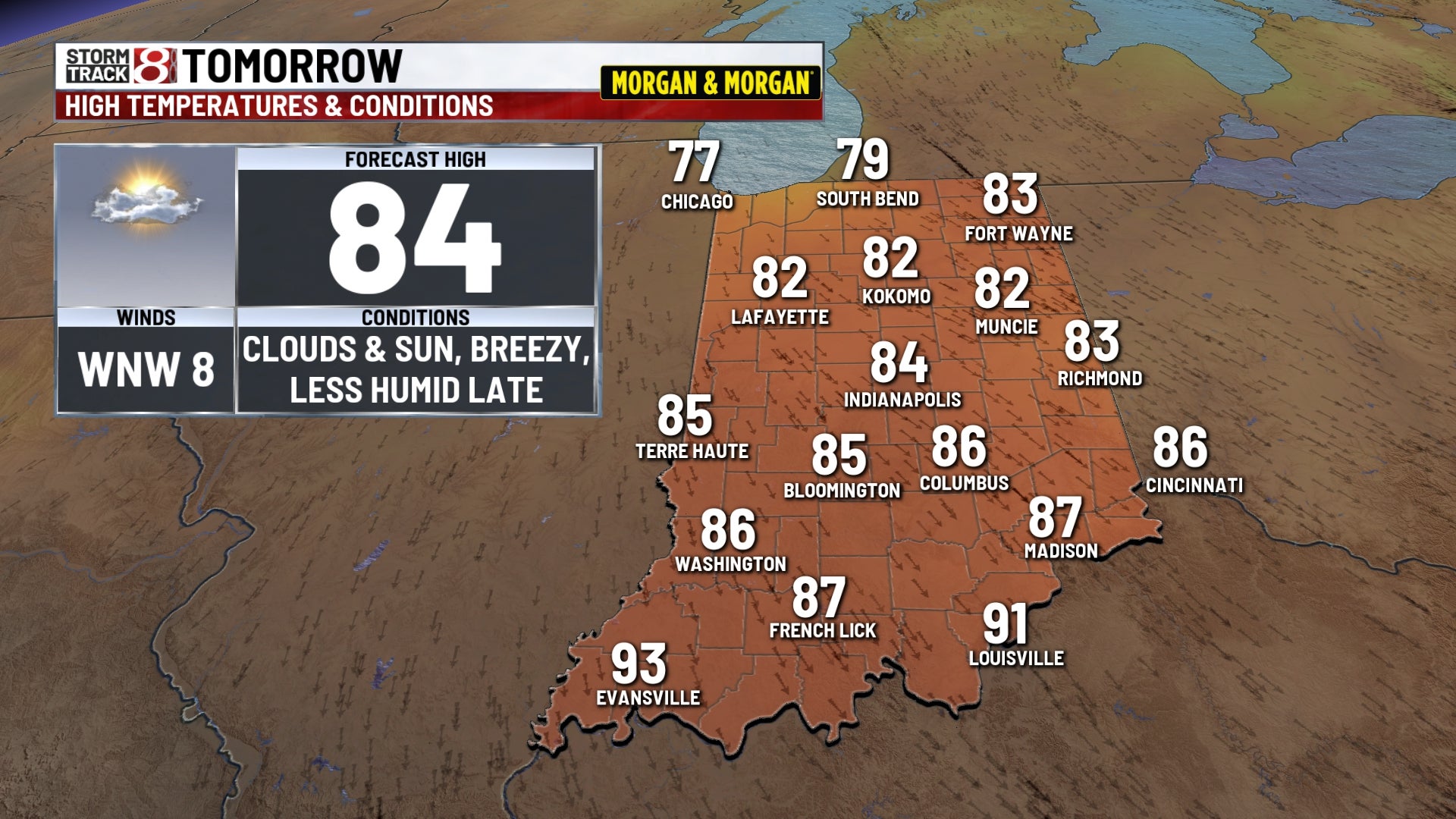 Storms exit tonight, quiet & less humid next few days 10 PM WEATHER 7-27-26