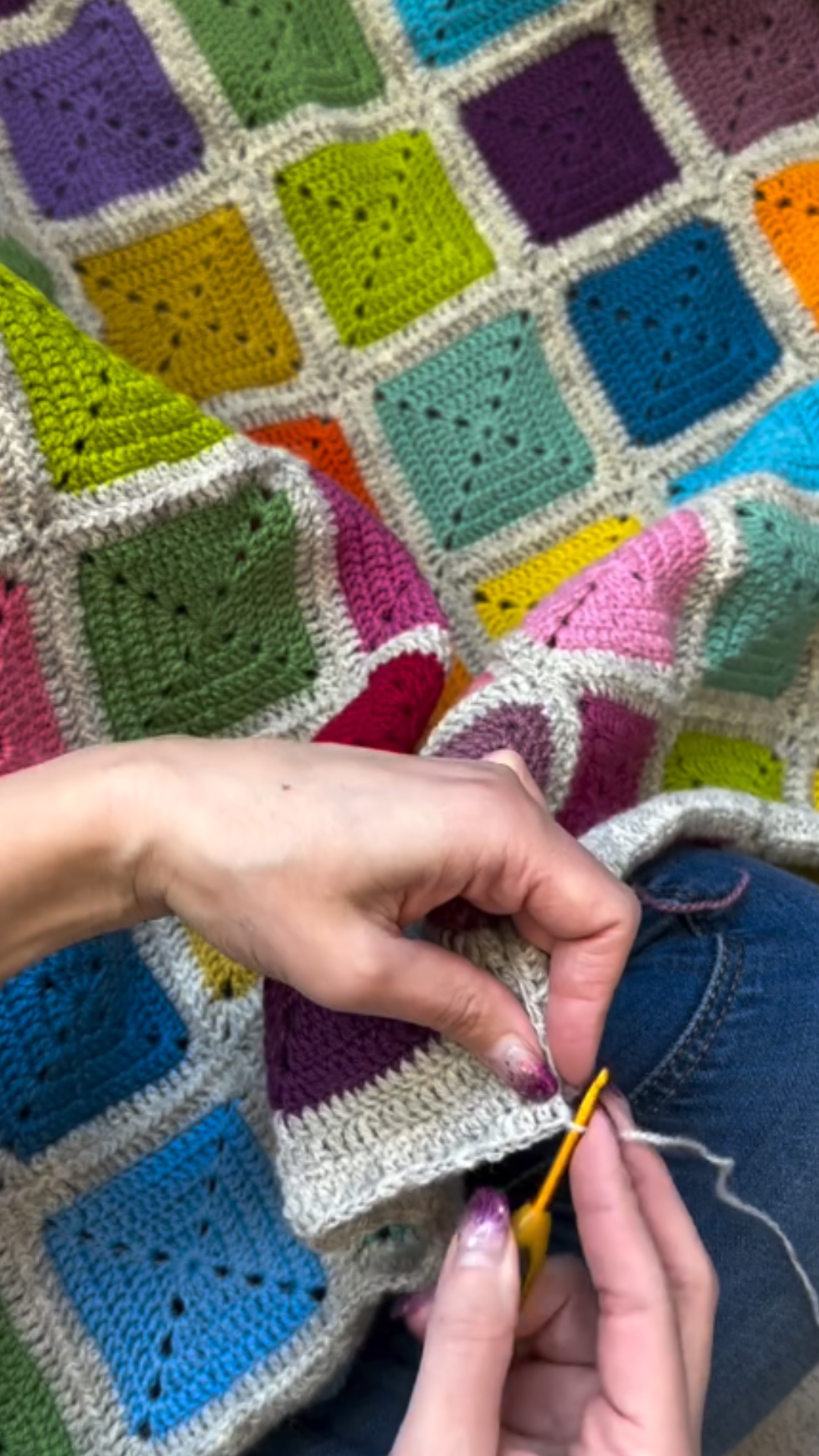 First blanket border attempt with helpful crochet tips