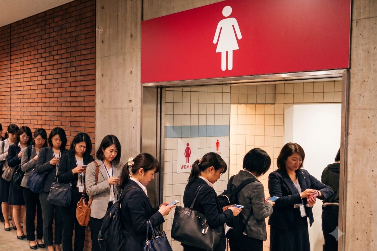 和式だけ空いてるトイレ行列、大阪民のとった行動が流石だった 「東京はしないの?」と話題に