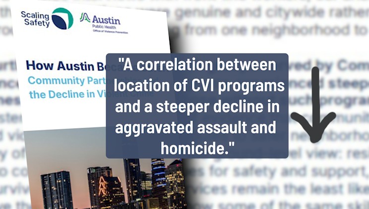 Report: Violent crime down in Austin neighborhoods with violence intervention programs