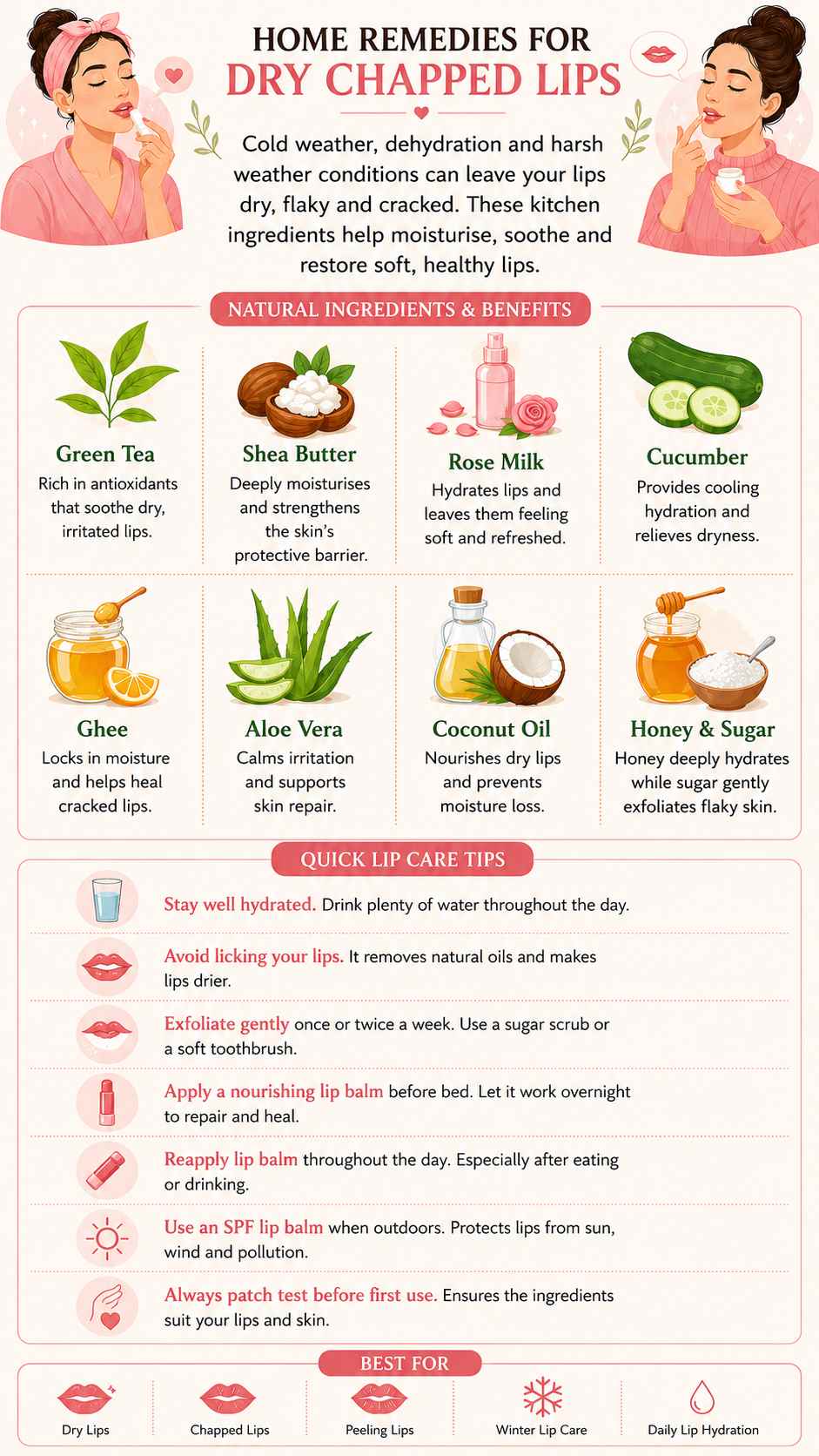 8 easy DIY home remedies for dry chapped lips