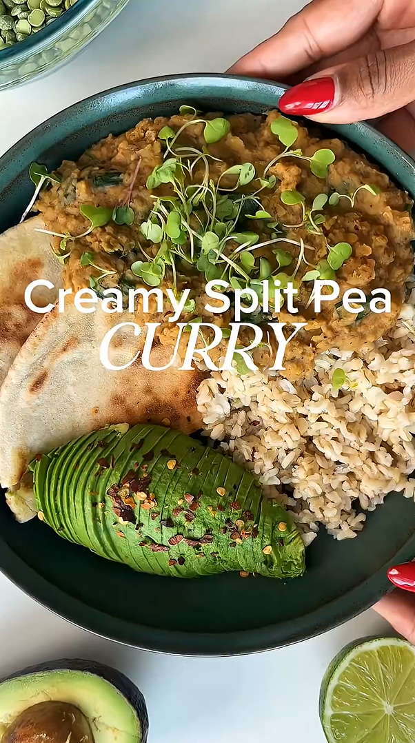 Creamy yellow split pea curry that's pure comfort