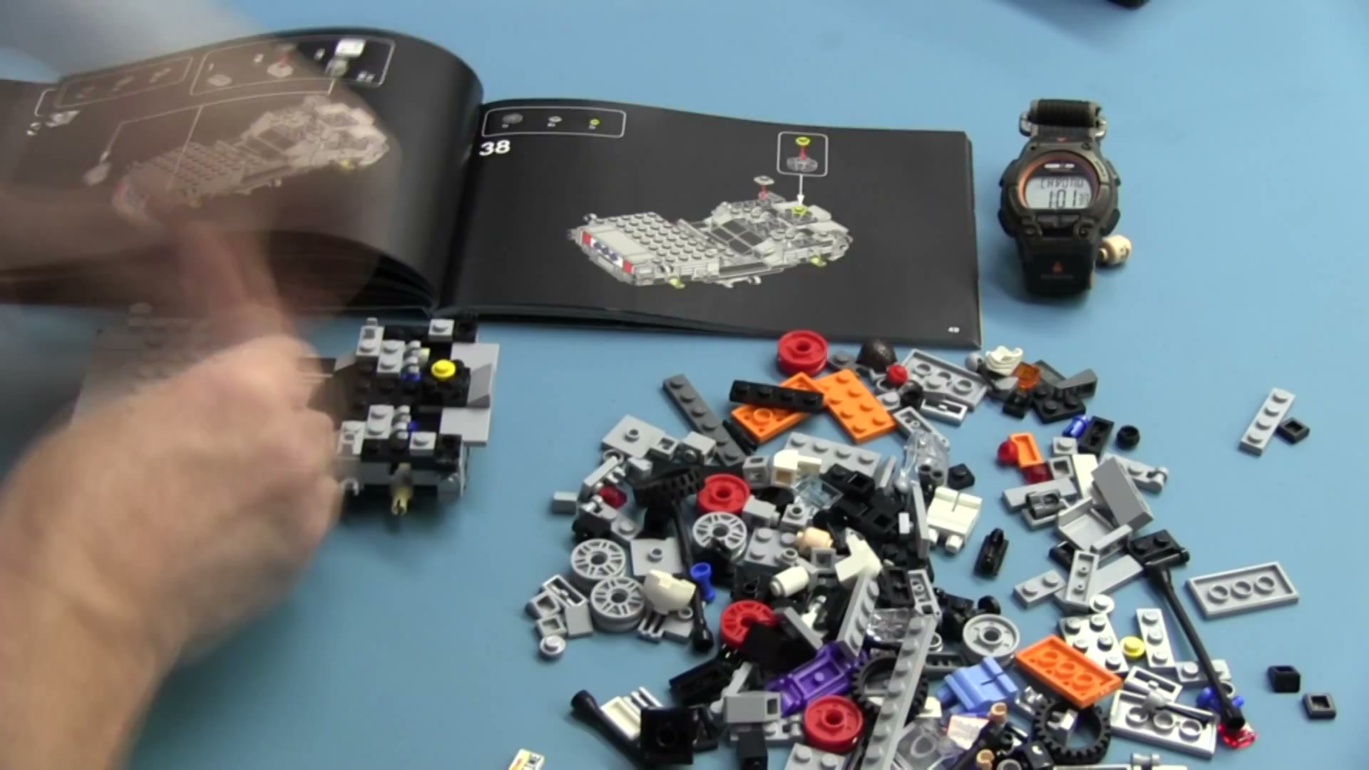 Back to the Future Lego Delorean time machine build time-lapse