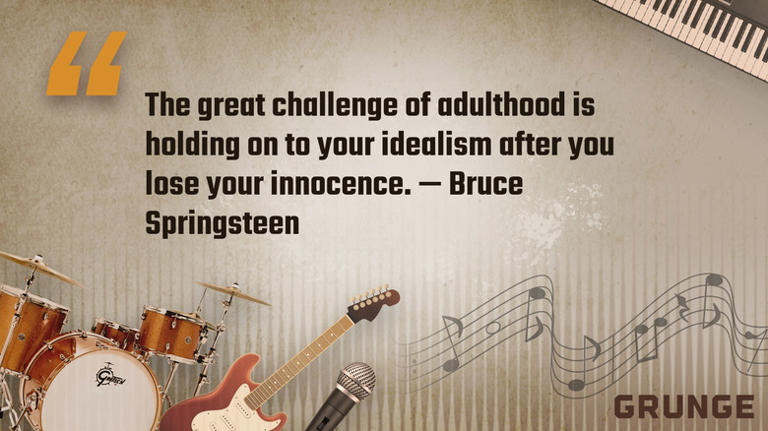 Quote of the day by Bruce Springsteen: 'The great challenge of ...