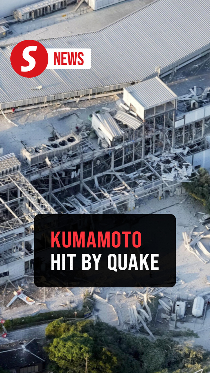 Massive quake jolts Japan's Kumamoto prefecture, damages buildings