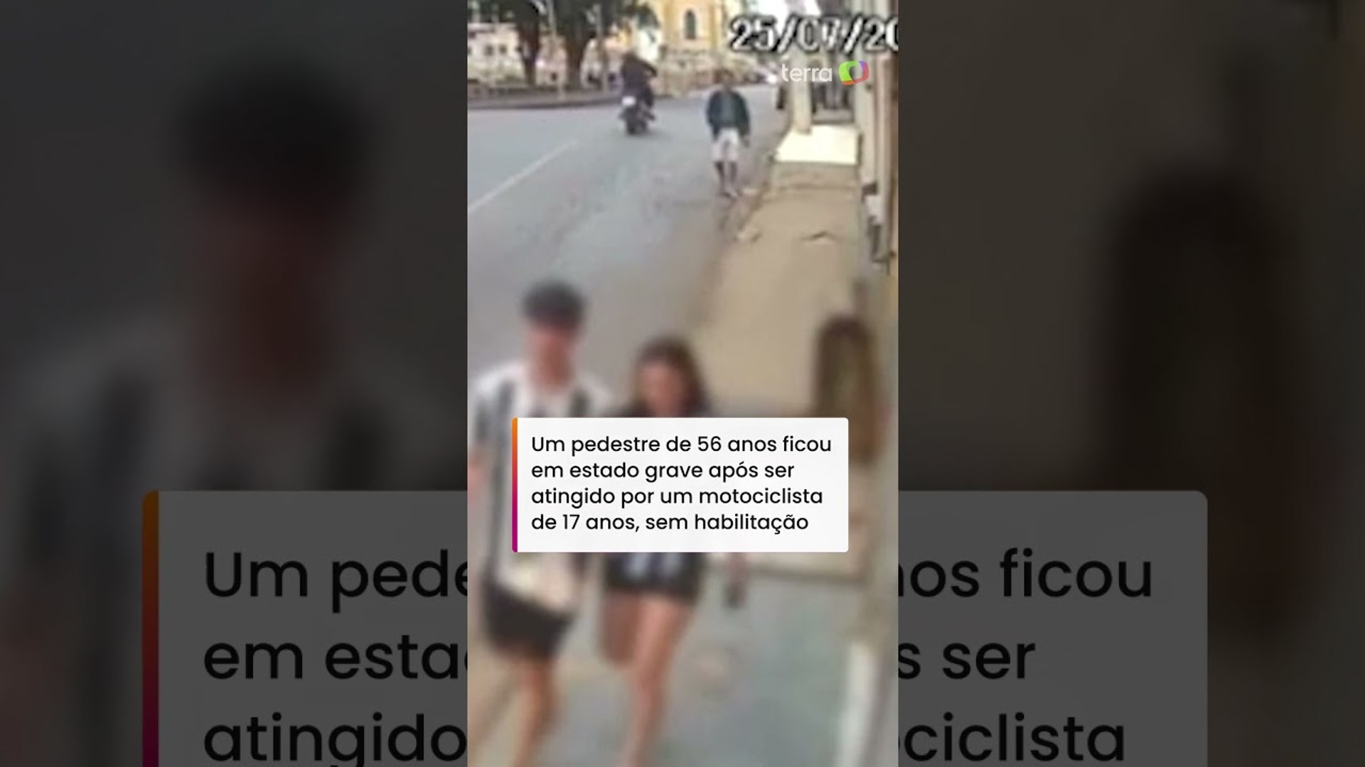 Câmera flagra pedestre sendo atropelado por motociclista sem ...
