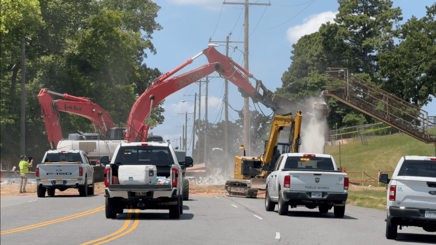 West Markham Street reopens after pedestrian bridge demolition, Little Rock considering options to rebuild bridge
