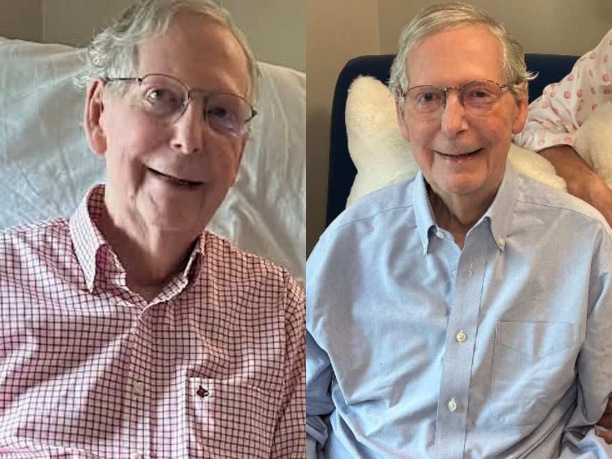 Una nueva foto de Mitch McConnell alimenta las teorías conspirativas en línea.
