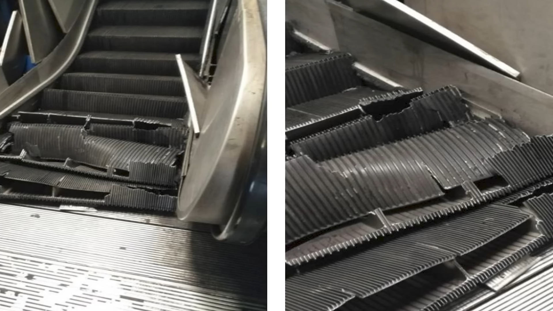 24 people were injured after an escalator went into freefall ...