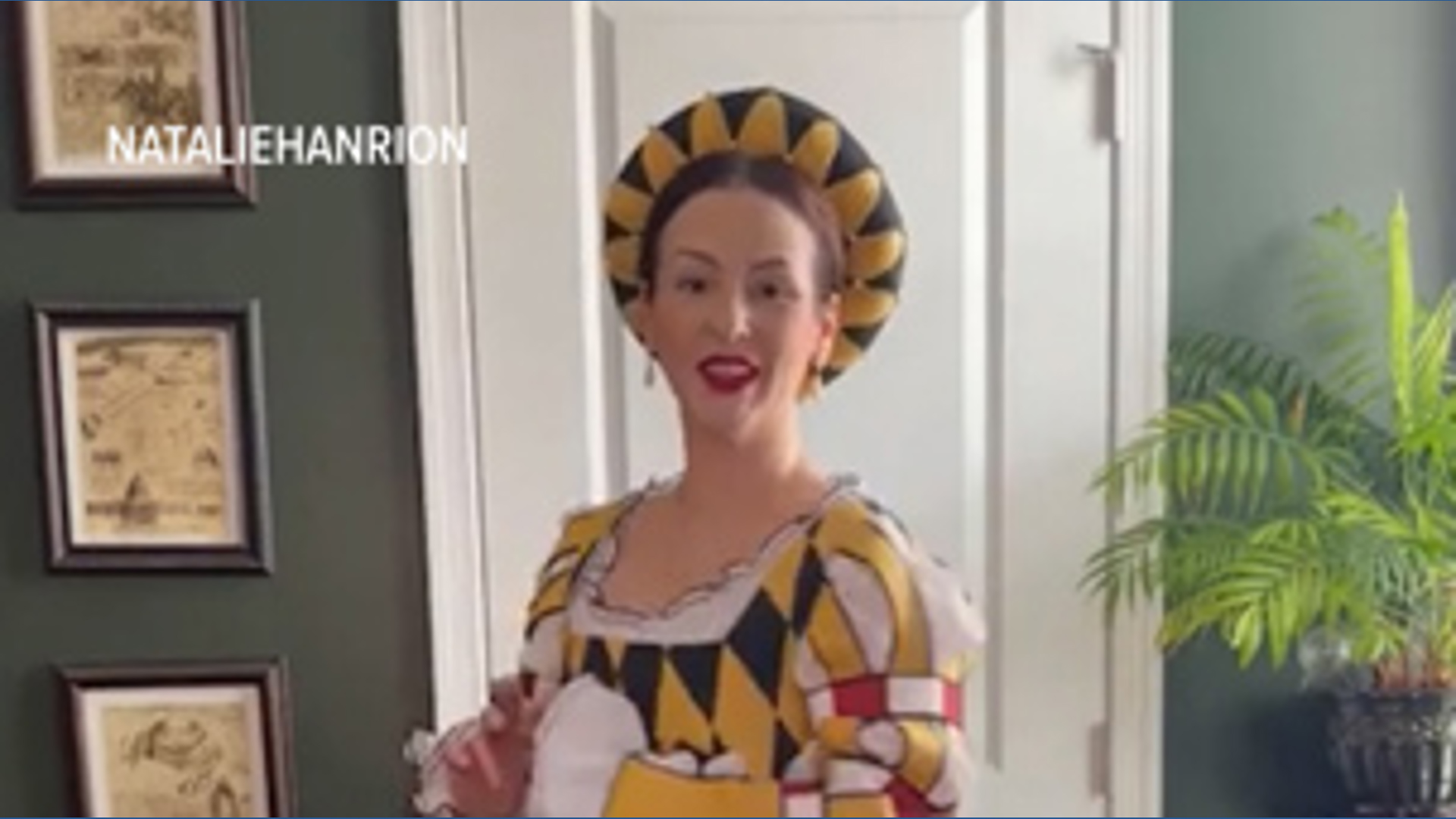 Maryland pride sewn into gown for Renaissance Festival