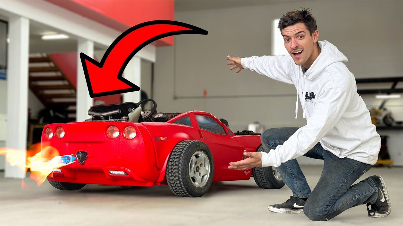I upgraded my mini Corvette go kart!😍
