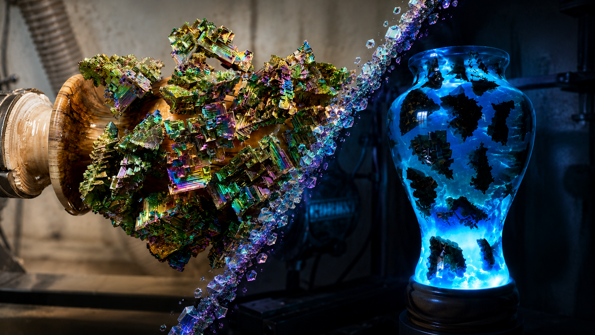 Can you turn bismuth crystals on a wood lathe?