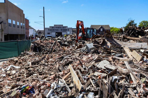 It's a mess: Cleanup begins at Arcata fire site