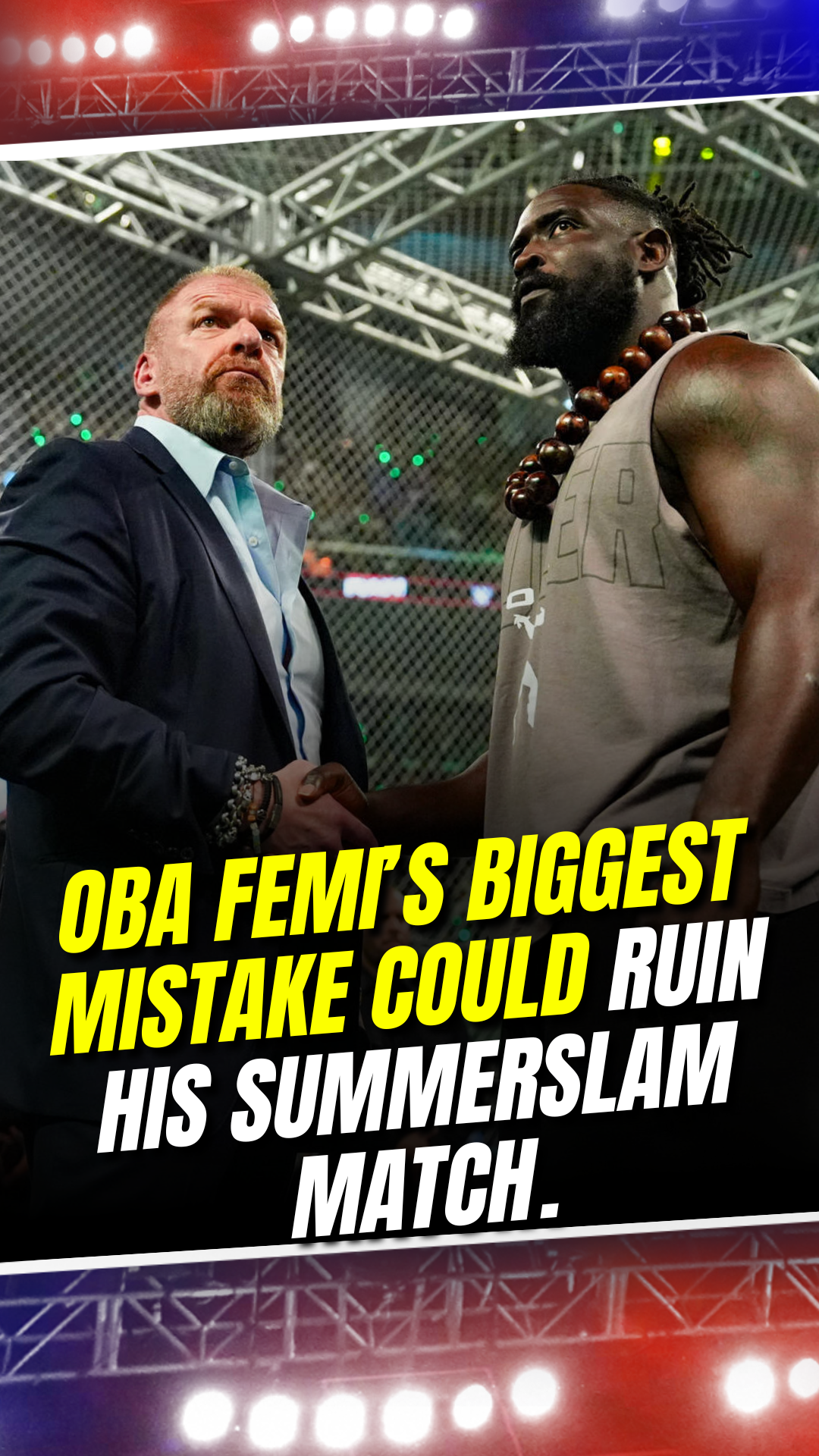 Oba Femi's SummerSlam match with Brock in doubt #ObaFemi #BrockLesnar #WWE