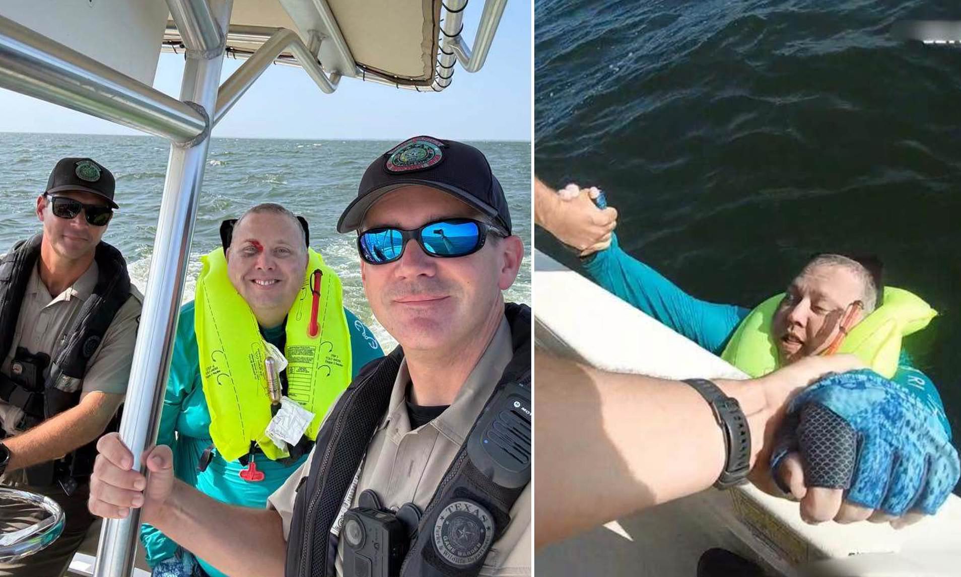 Texas fisherman rescued from lake after being thrown from his boat and ...