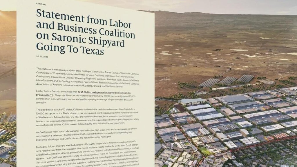 California Forever loses Saronic's $3B shipyard bid, thousands of jobs to Texas