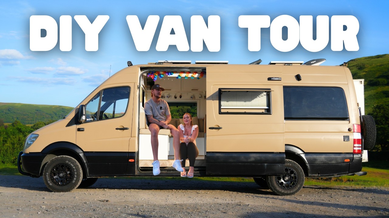 Luxury sprinter van layout for full time living
