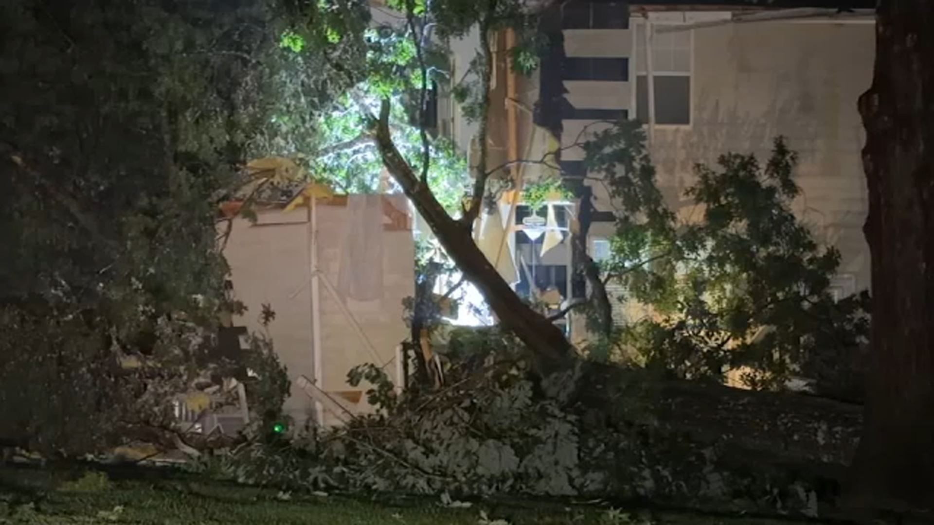 Trees fall on houses, power outages as storm passes through central NC