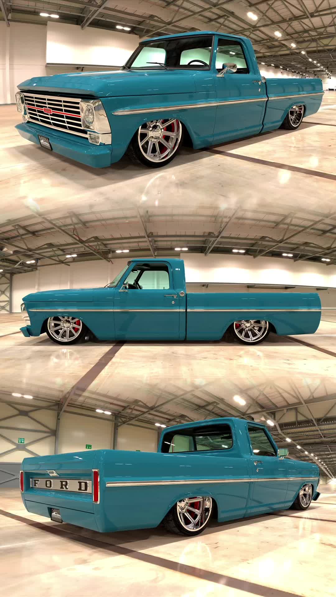 1968 Ford F100 lowered truck 3D concept