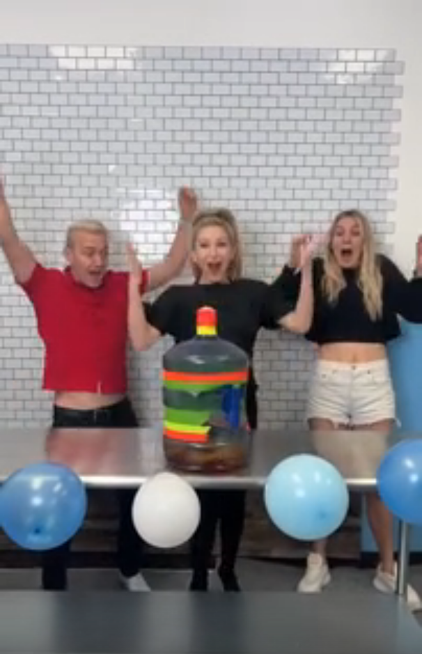 Jumbo flip bottle game with prizes
