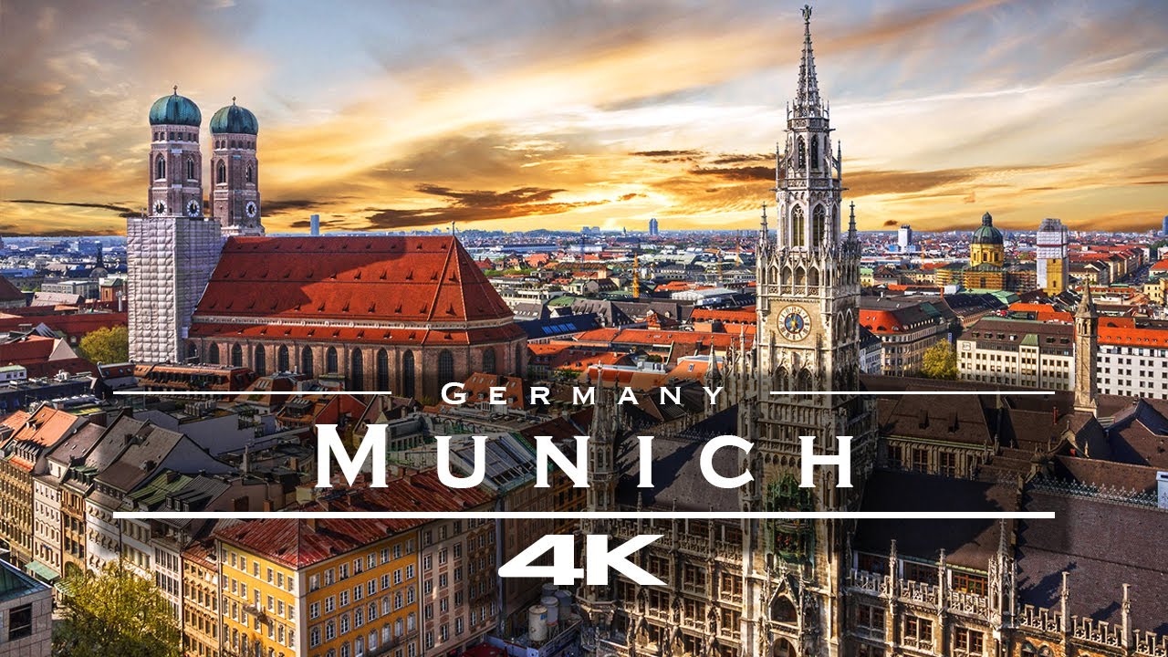 Munich’s historic landmarks captured from the sky