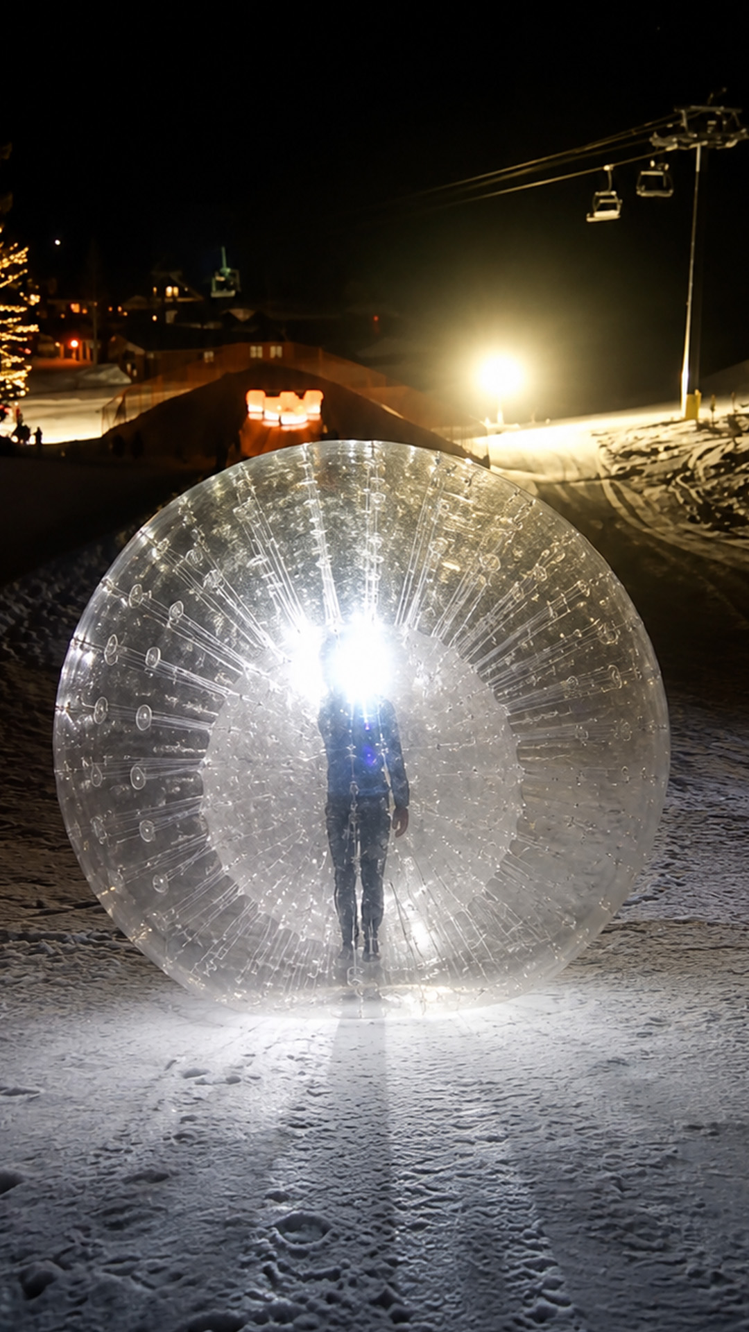 Rolling down a hill inside a giant zorb