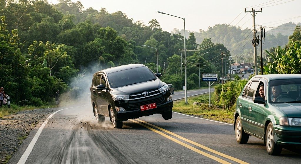 Kijang Innova Merah Diburu Polisi, Videonya Viral di Tanggamus