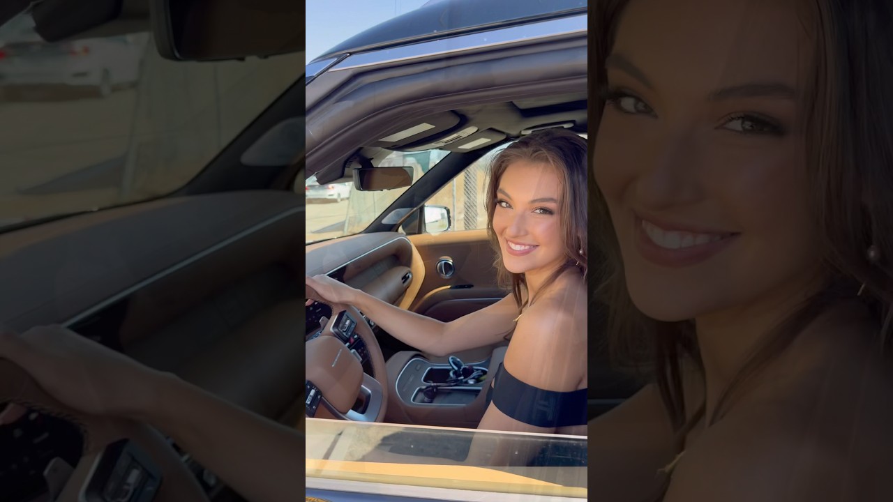 Model takes the 2026 Hyundai Palisade Calligraphy for a drive
