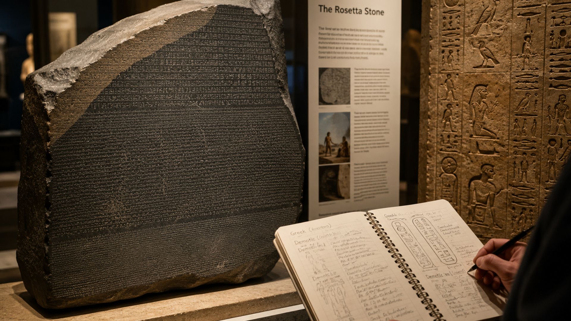 The Rosetta Stone helped decode hieroglyphs