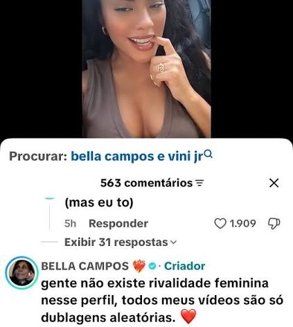 Print Bella Campos. Foto: Reprodução/Instagram
