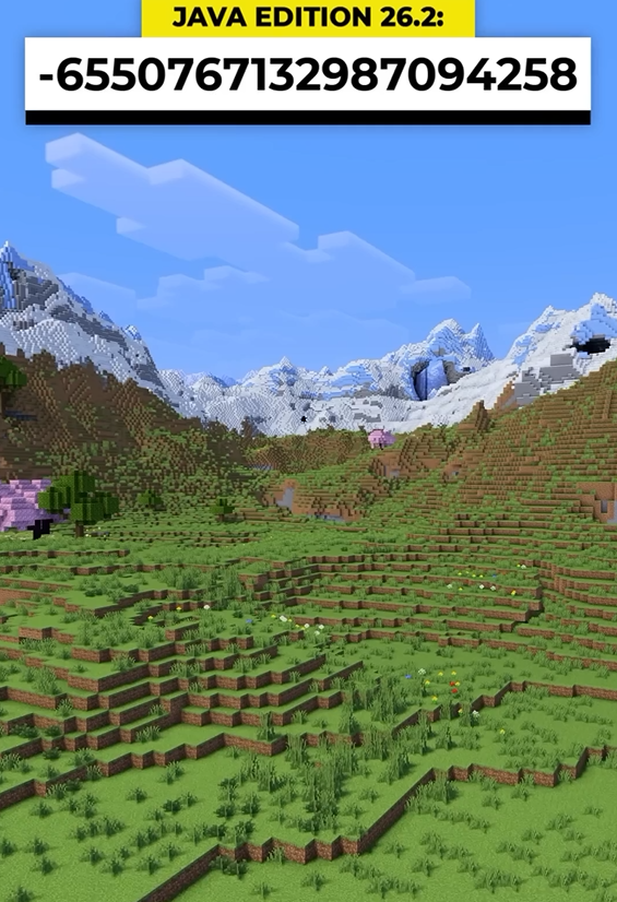 Minecraft dappled forest mountain valley seed