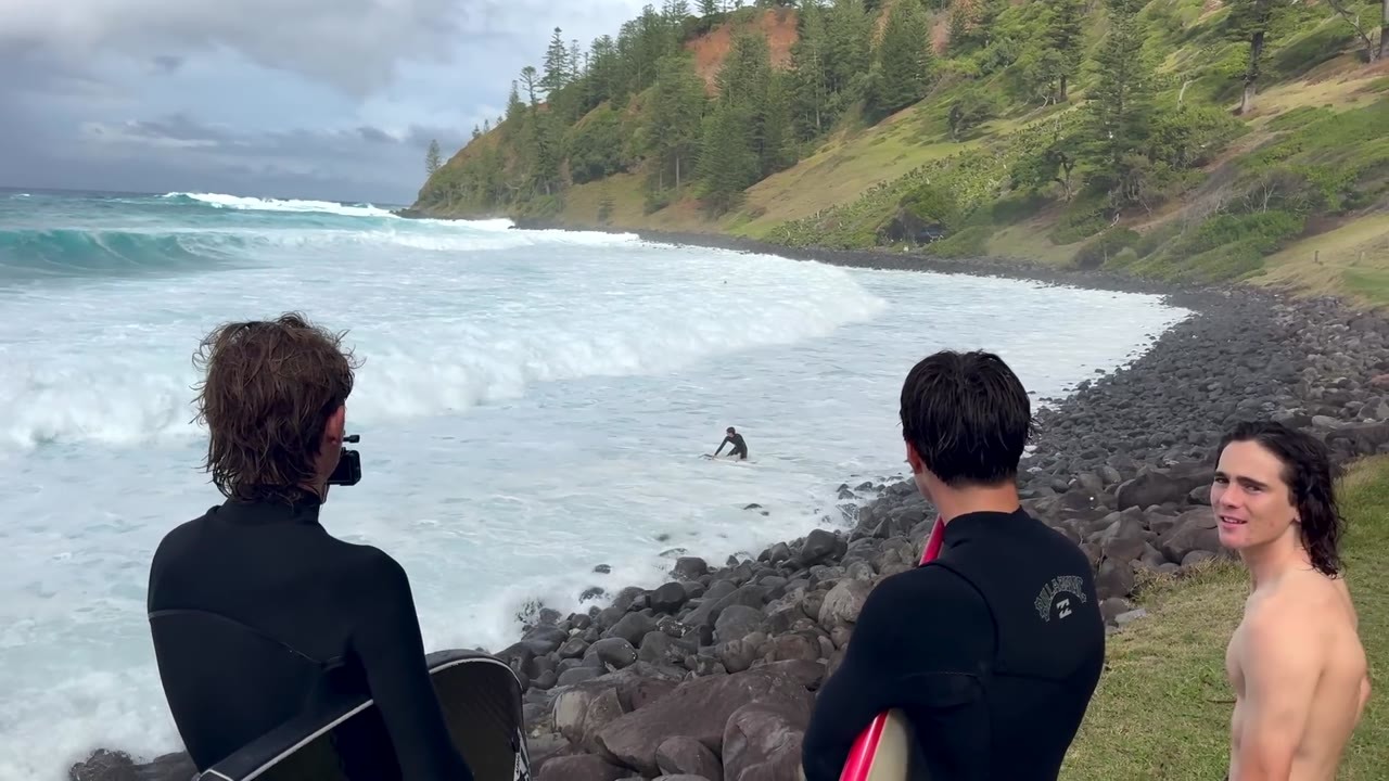 "What the hell am I doing out here?" Then the biggest wave of my life ...